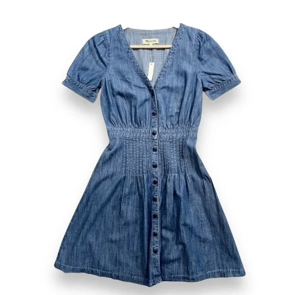 NWT Madewell Daylily Denim Button Front Dress - Picture 4 of 7